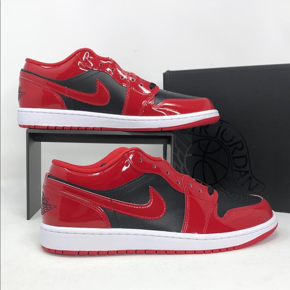 Nike Air Jordan 1 Low SE Patent Bred HV4089-006 Men’s Sneakers - Size 10